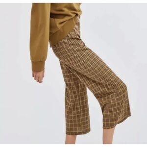 ZARA Women's Cropped Houndstooth Pants